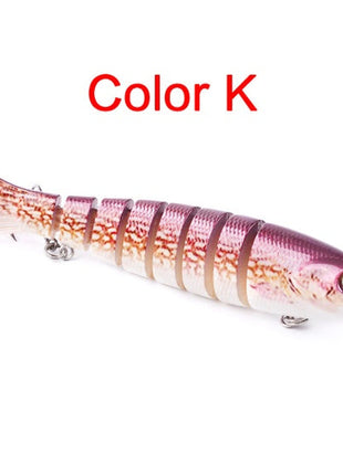 Pike Fishing Lures Artificial Multi Jointed Sections Hard Bait