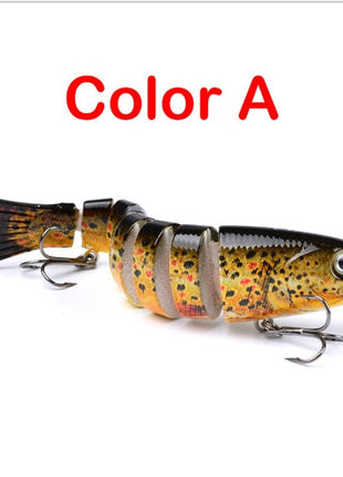 Pike Fishing Lures Artificial Multi Jointed Sections Hard Bait