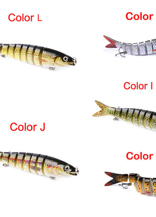 Pike Fishing Lures Artificial Multi Jointed Sections Hard Bait
