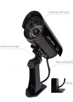 Dummy Camera Fake Security CCTV Dome Camera with Flashing Red