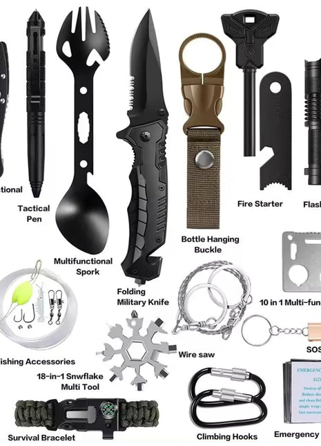 31 in 1 Outdoor Emergency Survival Gear Kit Camping Tactical Tools