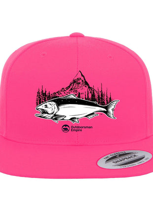 Fishing Mountain Flat Bill Cap