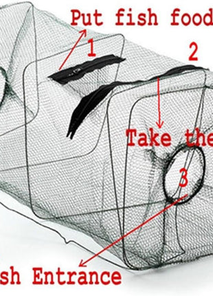 Foldable Fishing Net Trap and Fish Minnow Trap
