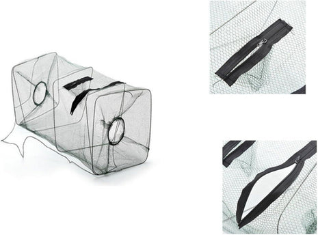 Foldable Fishing Net Trap and Fish Minnow Trap