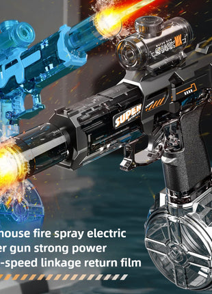 LED Lights Electric Water Guns Children Simulated Shooting Recoil
