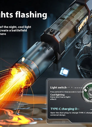 LED Lights Electric Water Guns Children Simulated Shooting Recoil