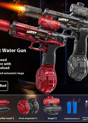 LED Lights Electric Water Guns Children Simulated Shooting Recoil