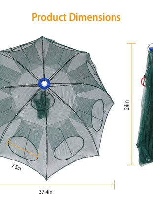 Foldable Fishing Bait Net Trap Crab Net Shrimp Fish Cast Dip Cage