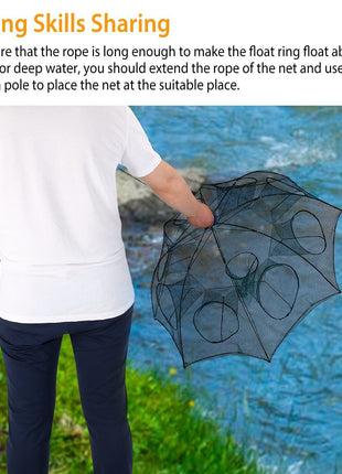 Foldable Fishing Bait Net Trap Crab Net Shrimp Fish Cast Dip Cage