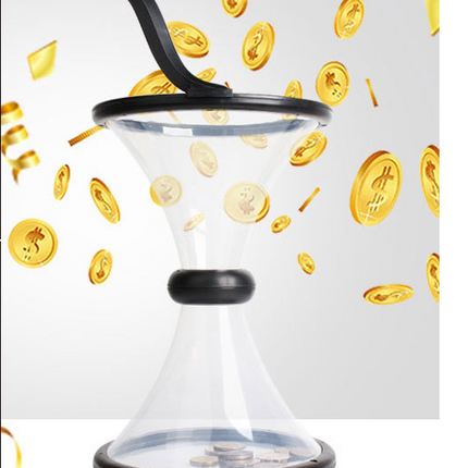 Pressure Relieving Vortex Bank Watch Money Defy Gravity Piggy Bank