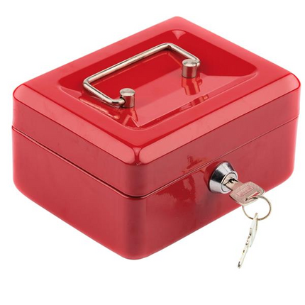 Mini Petty Cash Money Box Stainless Steel safe Box