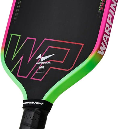 Neon Pickleball Paddle 16mm Core in Green, Pink & Orange Warping Point