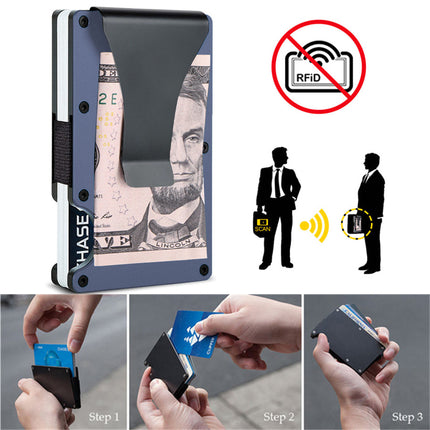 Metal Money Clip Wallet RFID Credit Card Holder for Men and Women