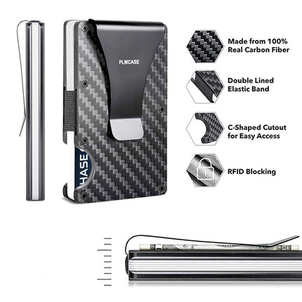 Metal Money Clip Wallet Slim RFID Card Holder for Men Women