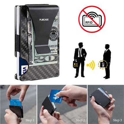 Metal Money Clip Wallet Slim RFID Card Holder for Men Women