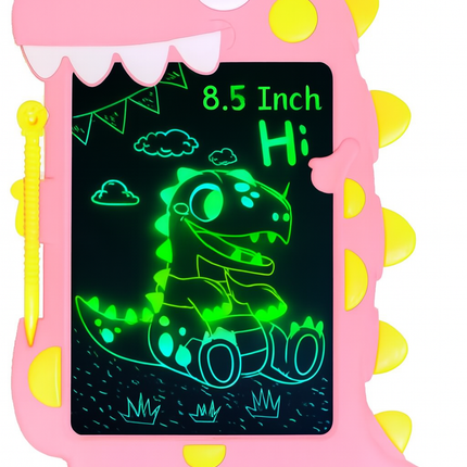 8.5" Dinosaur LCD Writing Tablet for Kids – Pink