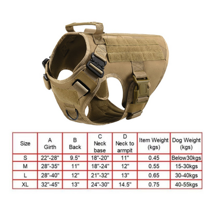 Fast Shipping Military Dog Tactical Harness and Leash Set