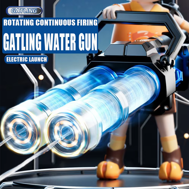 Electric Double Barrel Gatling Automatic Water Gun Toy