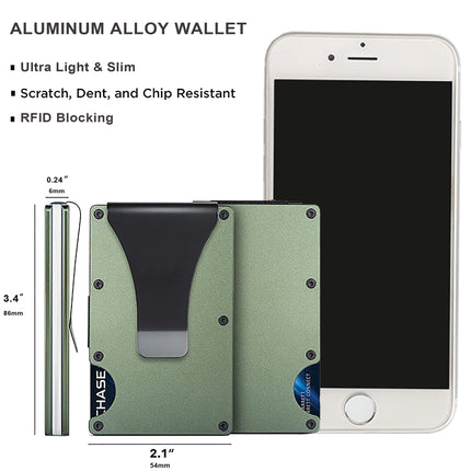 Metal Money Clip Wallet Rfid Credit Card Holder for Men Women