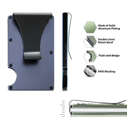 Metal Money Clip Wallet RFID Credit Card Holder for Men and Women