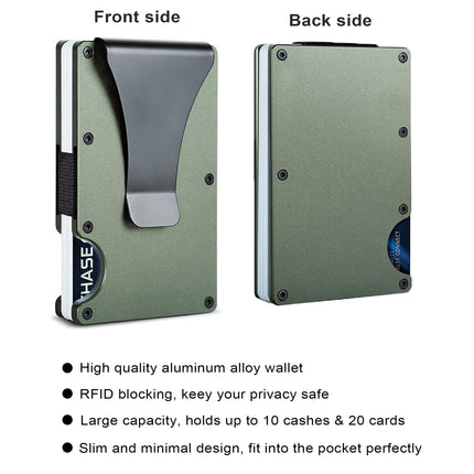 Metal Money Clip Wallet Rfid Credit Card Holder for Men Women