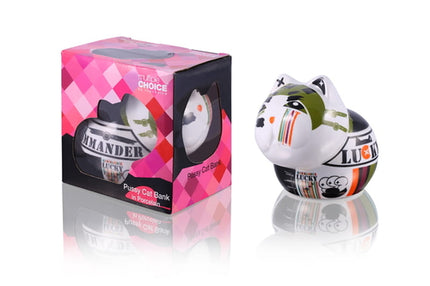 Porcelain Moneybank Commando Cat