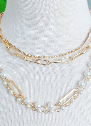 Fourfect, Layered Clip Chain Necklace