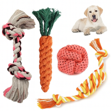 Dog Rope Toy Assortment with Puppy