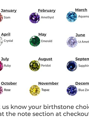 Mom Necklace With Kids Names Birthstones, Children Birthstone Jewelry