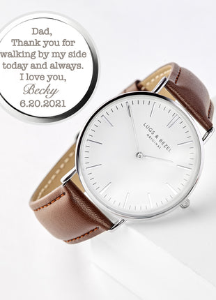 Personalized Mens Watch, Engraved Watch Gift for Boyfriend Husband