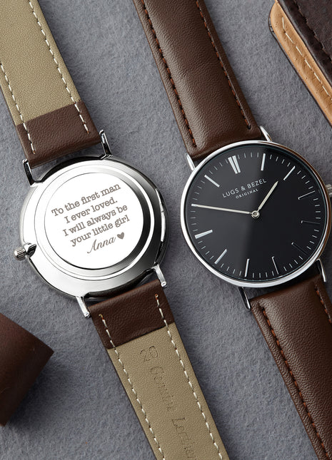 Personalized Mens Watch, Engraved Watch Gift for Boyfriend Husband