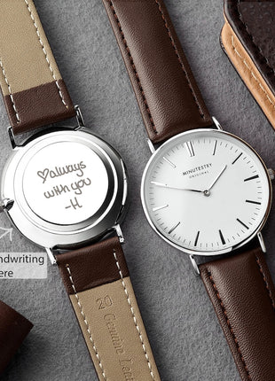 Handwriting Gifts for Groom, Engraved Watch for Men