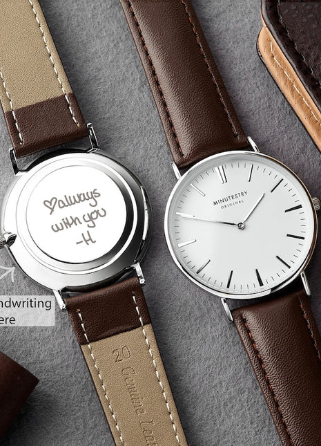 Handwriting Gifts for Groom, Engraved Watch for Men