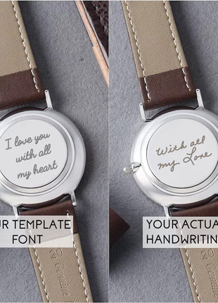 Handwriting Gifts for Groom, Engraved Watch for Men