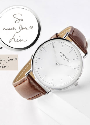 Handwriting Gifts for Groom, Engraved Watch for Men