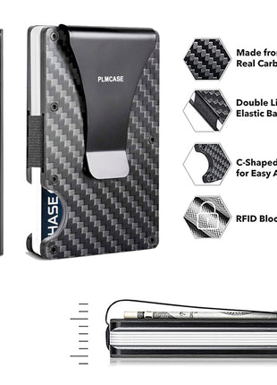 Metal Money Clip Wallet Slim RFID Card Holder for Men Women