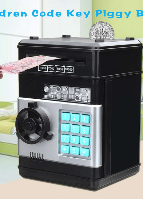 Automatic Electronic Piggy Bank ATM Password Money Box For Children