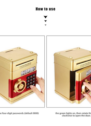 Automatic Electronic Piggy Bank ATM Password Money Box For Children