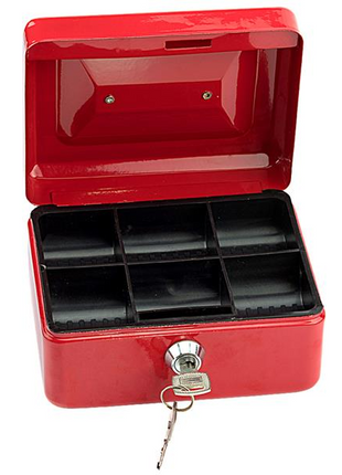 Mini Petty Cash Money Box Stainless Steel safe Box