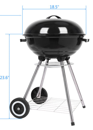 18 Inch Apple Charcoal Stove BBQ Grill For Outdoor Cooking