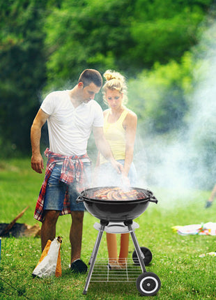 18 Inch Apple Charcoal Stove BBQ Grill For Outdoor Cooking