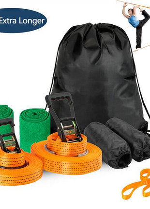 65 Feet Arm Trainer Balance Rope Equipment Slackline Kit for Kids