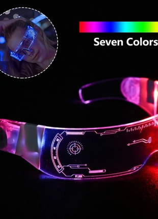 7 Color Decorative Cyberpunk LED Goggles LED Luminous Glasses