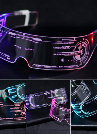 7 Color Decorative Cyberpunk LED Goggles LED Luminous Glasses
