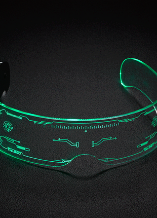 7 Color Decorative Cyberpunk LED Goggles LED Luminous Glasses
