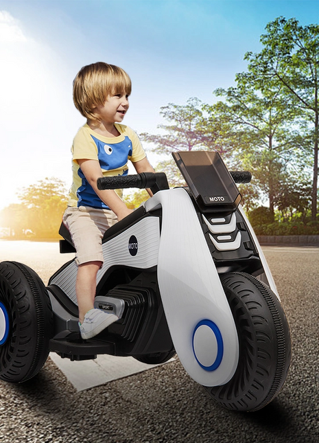 Children's Electric Motorcycle 3 Wheels Double Drive With Music