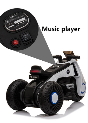Children's Electric Motorcycle 3 Wheels Double Drive With Music