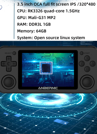 Handheld Gaming Console 3.5 inch Screen Retro Game Player