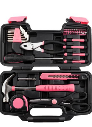 39PCS Hand Tool Set Home Measuring Tape Pliers Tool Kit