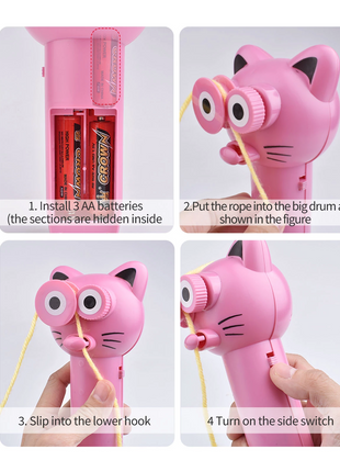Funny Electric Toy ZipString Rope Launcher Propeller For Kids
